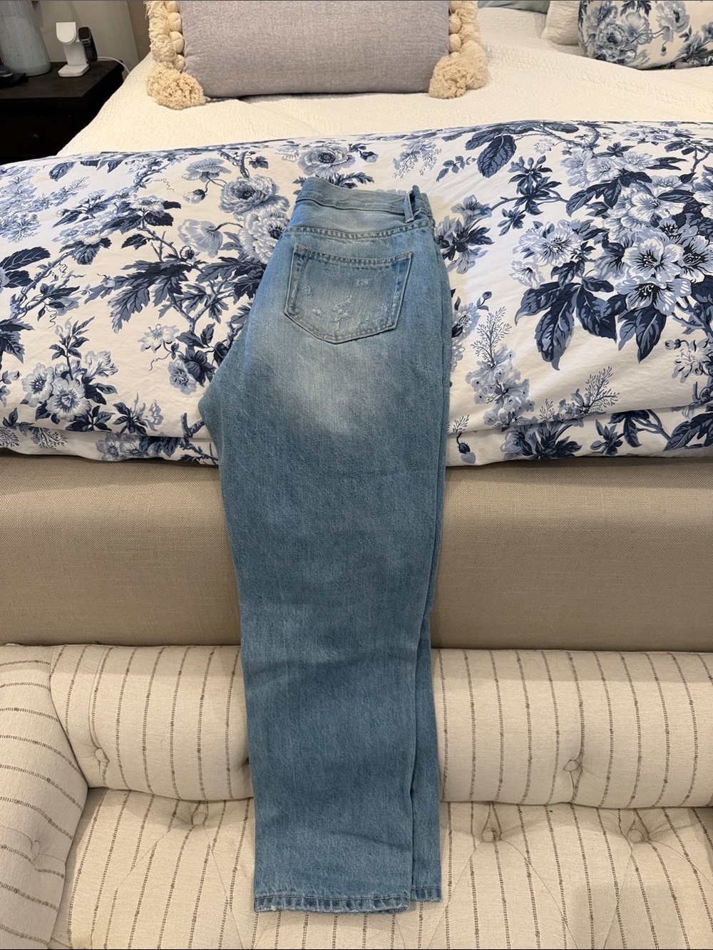AGOLDE Light Blue Straight Leg Jeans